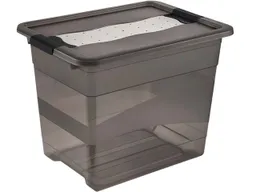 Keeeper Keeeper Kristallbox "Cornelia" 39,5 x 29,5 x 30 cm, 24 l, crystal grey transparent – Produktbild 1 von 1