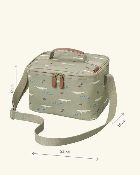 Fresk Kühltasche groß – 22 × 17 × 15 cm, mit Schultergurt und Namensschild, Crocodile, – Produktbild 4 von 4