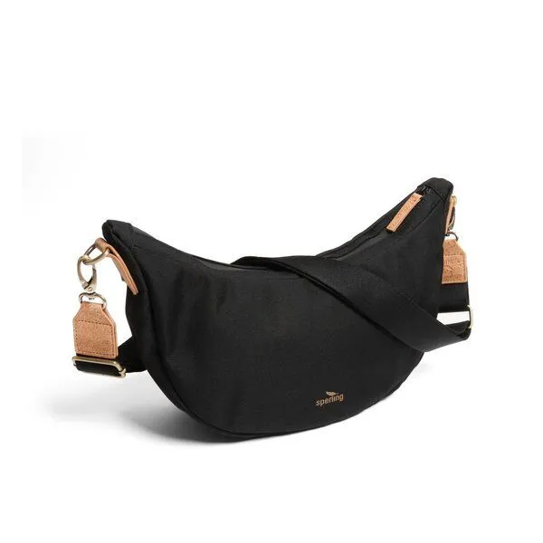 Sperling Sperling Bauchtasche "Easy" aus recyceltem PET & Kork mit Innenaufteilung, Raven cream (schwarz natur), – Produktbild 1 von 4
