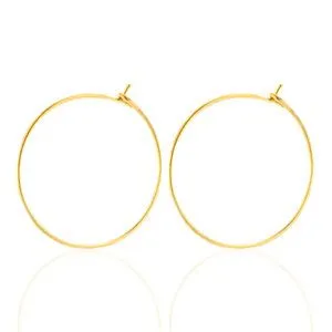 ELEKTROPULLI ELEKTROPULLI Feine Creolen in 20mm, Gold, – Produktbild 1 von 1