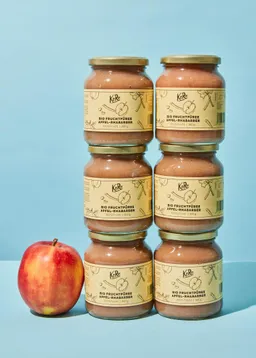 KoRo Bio Fruchtpüree Apfel-Rhabarber 6 x 360 g – Produktbild 1 von 1