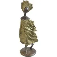 Moogoo Creative Africa Moogoo Creative Africa Bronze-Skulptur "Femme du Sahel" by Patrice Balma Unikate 36-42cm – Produktbild 2 von 8