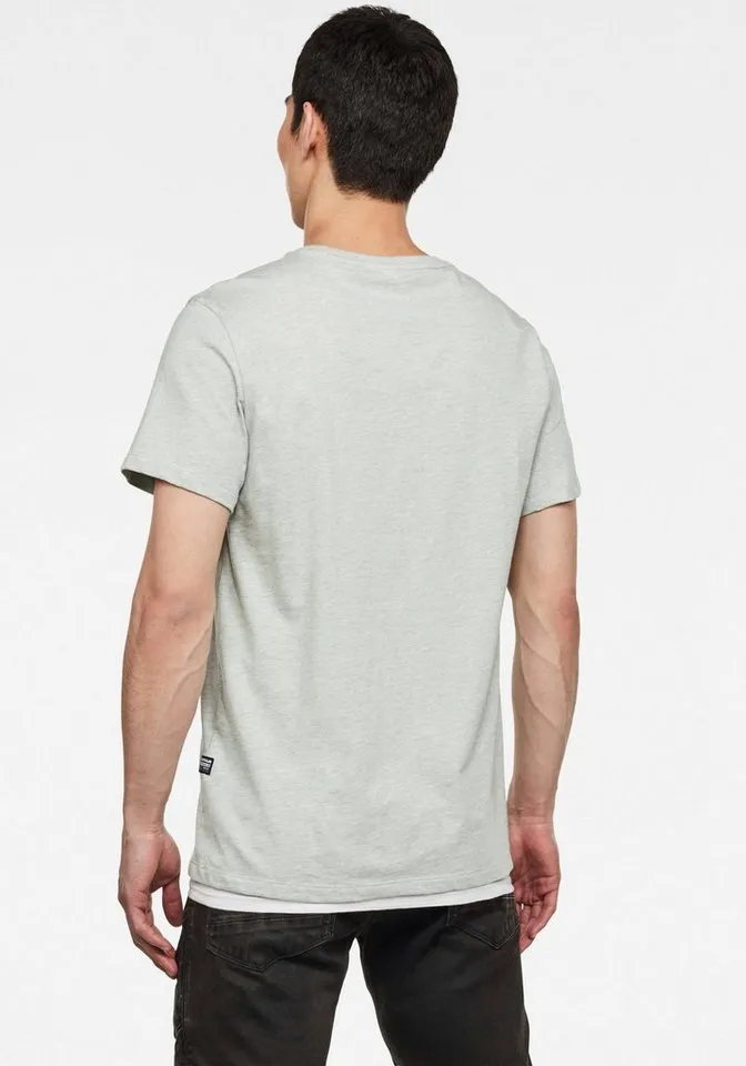 G-Star G-Star T-Shirt Base-S T-Shirt mit kleinem Logo-Detail, Grau, – Produktbild 3 von 5