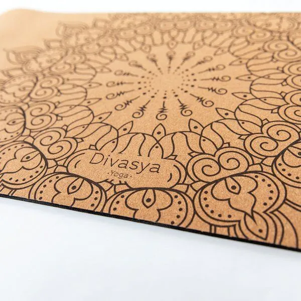 Divasya Divasya Yoga Pad aus Naturkautschuk & Kork | 64 x 33cm, Natural, – Produktbild 2 von 4