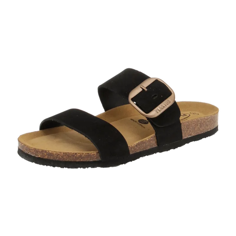 Plakton Plakton 183004 Rock Nobuck - Damen Schuhe Pantoletten - Negro für Damen, Schwarz, – Produktbild 1 von 5