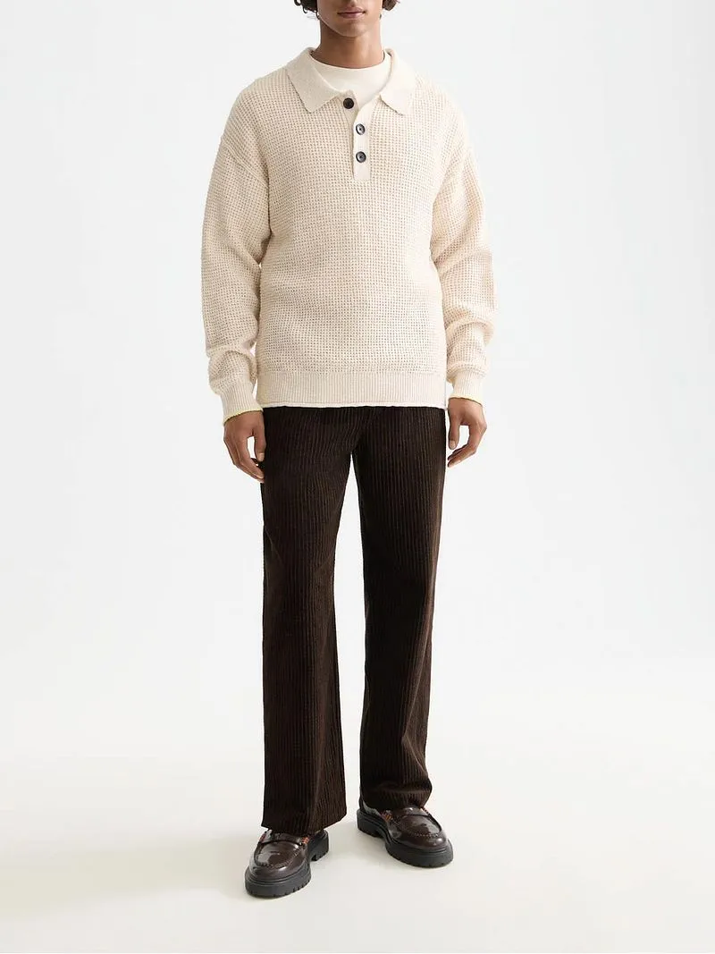 Scotch and Soda Scotch and Soda Waffle stitch dropped shoulder long, Beige, – Produktbild 4 von 5