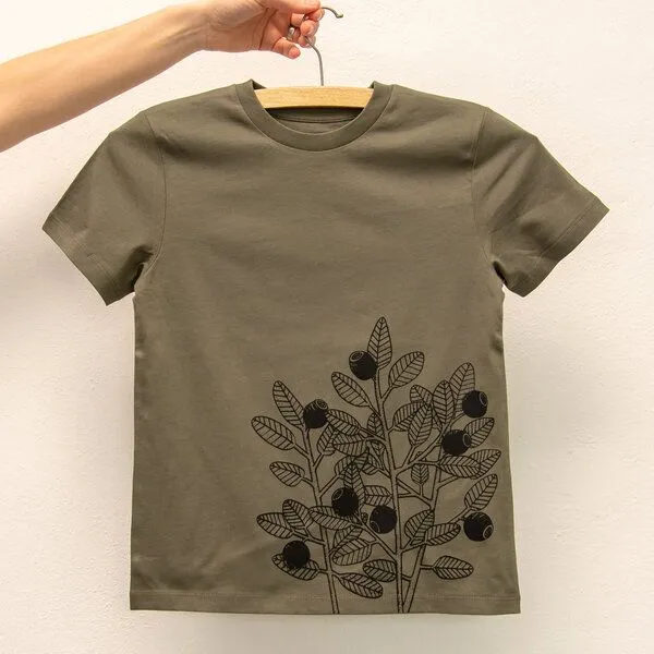 Cmig Cmig T-Shirt Kinder Blaubeere, Khaki (grün), – Produktbild 4 von 4