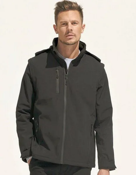 Sol's Sol's Softshell Systemjacke 3 in 1, Schwarz, – Produktbild 3 von 4