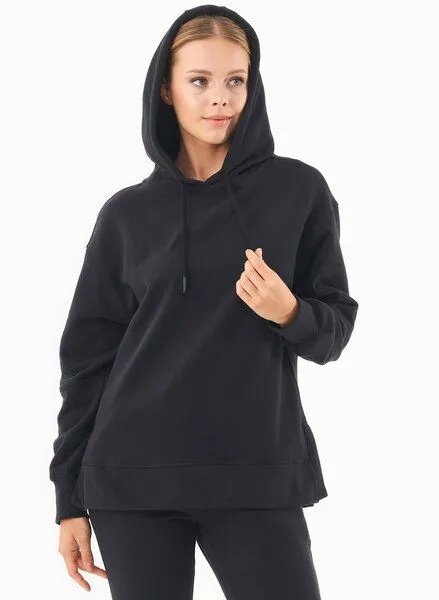 ORGANICATION ORGANICATION Sweathoodie aus Bio-Baumwolle mit Ballonärmeln, Schwarz(black), – Produktbild 1 von 4
