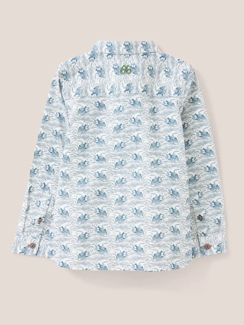 White Stuff Hemd mit Entenmotiv - 5-6 Jahre, Weiß, – Produktbild 3 von 3