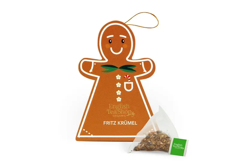 English Tea Shop English Tea Shop Tee ETS - Lebkuchenmann "Fritz Krümel", BIO-Tee, 1 Pyramidenbeutel, würziger Schwarztee – Produktbild 1 von 4