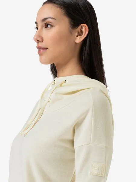 Super.Natural Super.Natural Kapuzenpullover Justshort Bio für Damen, Merino, Fresh white, – Produktbild 2 von 4