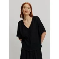 recolution Damen Crinkle Bluse aus LENZING ECOVERO Viskose - SPIREA - recolution, Black (schwarz), – Produktbild 1 von 1