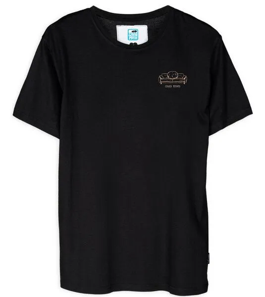 Gary Mash GARY MASH Shirt Couch Potato Miniprint aus Biobaumwolle, Schwarz, – Produktbild 2 von 4