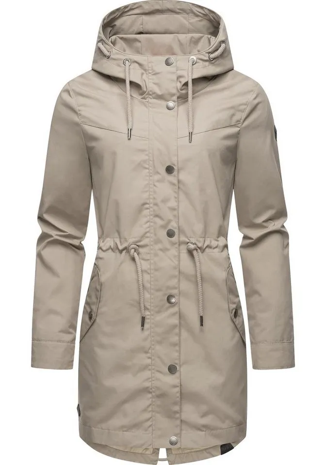 ragwear ragwear Parka Canny stylische Übergangsjacke mit großer Kapuze, Braun, – Produktbild 2 von 4