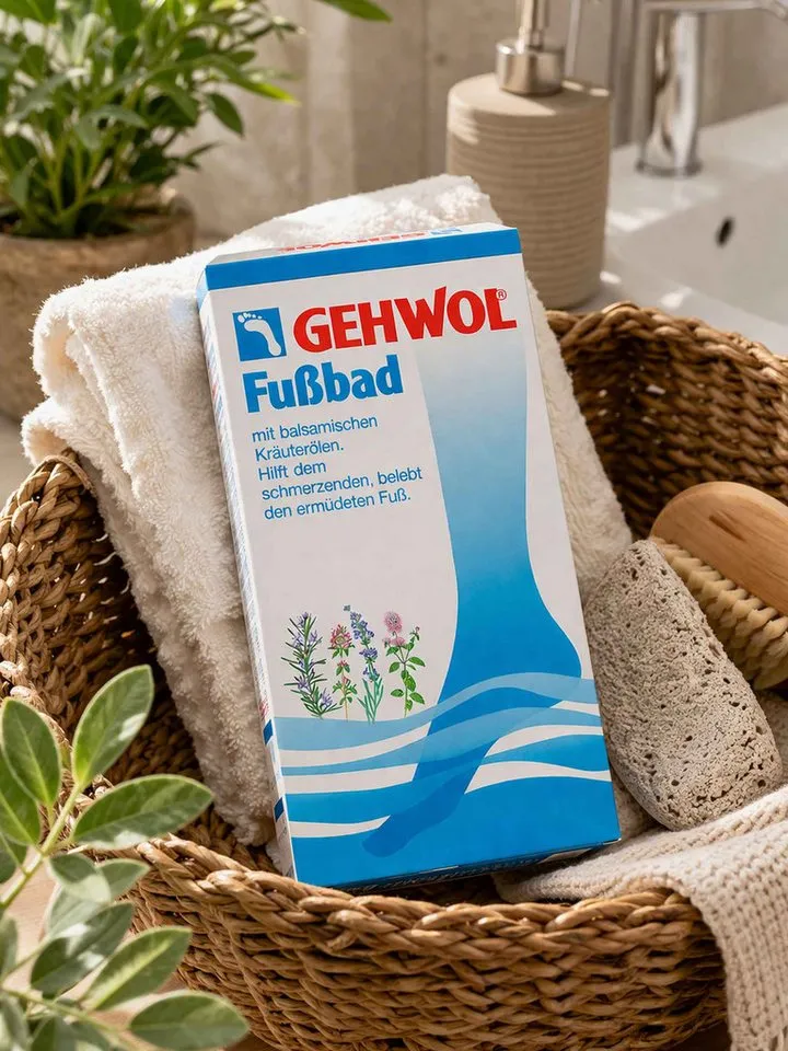 Eduard Gerlach Eduard Gerlach Fußbädersalz GEHWOL Fußbad 400 g belebendes Fußpflegebad mit Kräuterölen Packung, belebt müde Füße, erweicht Hornhaut und desodoriert langanhaltend – Produktbild 4 von 5