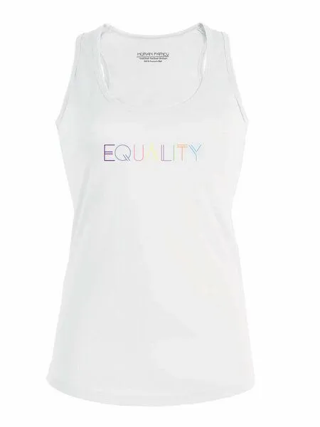 Human Family Human Family Racerback Tanktop - Shine "Equality", Weiss, – Produktbild 1 von 2