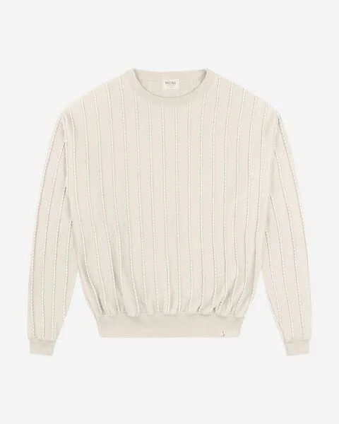 MATONA Matona Pullover | Field Sweater | aus Bio-Baumwolle | GOTS-zertifiziert, Bone, – Produktbild 3 von 4