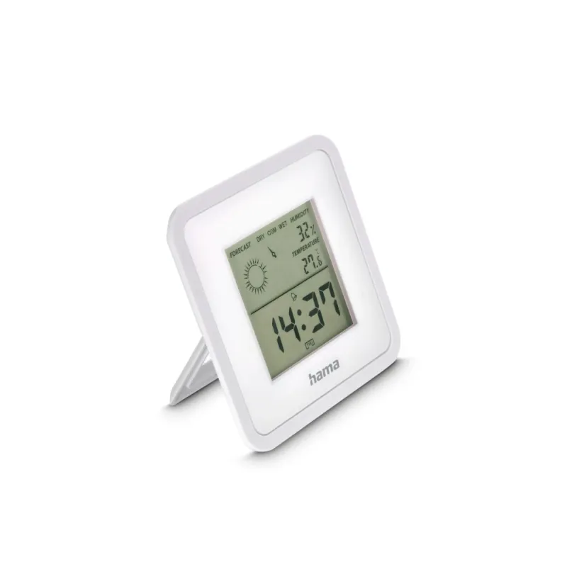 Hama Hama Thermometer und Hygrometer "Borneo", digital, für innen, Weiß – Produktbild 2 von 5