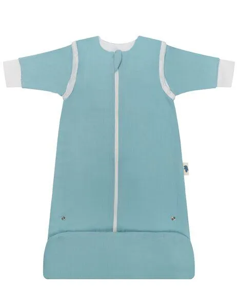 Mababu Mababu 0.5 TOG Kugelschlafsack Sommer | Babyschlafsack Musselin Bio-Baumwolle | Mitwachsend | Ideal für Frühling & Sommer, Sea green, – Produktbild 2 von 2