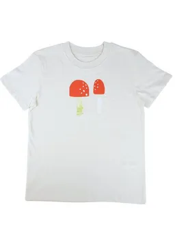 MelaDi Meladi Kinder Shirt aus Biobaumwolle - Pilze auf Natural Raw – Produktbild 1 von 1
