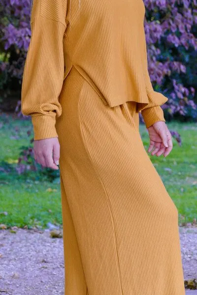 Vivien Joy Vivien Joy Schlichter Rollkragenpullover - Aila Basic Pulli, Amber (gelb), – Produktbild 4 von 4
