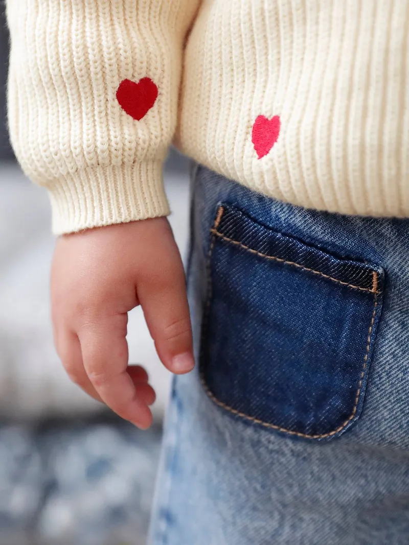 Vertbaudet Vertbaudet Mädchen Baby Strickjacke, Wollweiß, – Produktbild 2 von 4