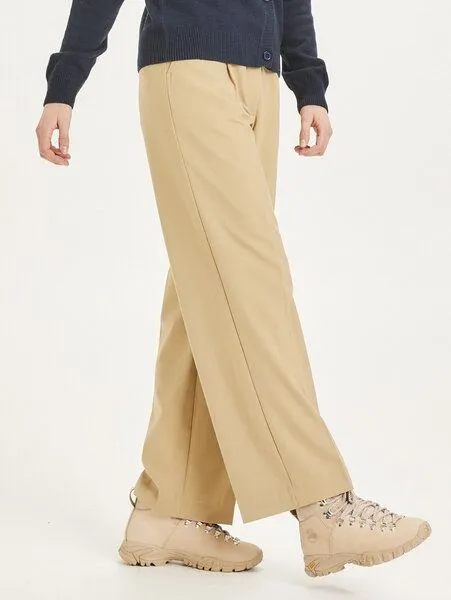 KnowledgeCotton Apparel KnowledgeCotton Apparel Stoffhose - POSEY - aus recyceltem Polyester, Natur (incense), – Produktbild 1 von 4