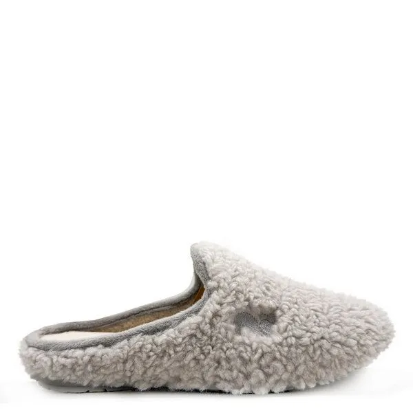 thies Hausschuh "thies ® Rec Soft Teddy Slipper" aus rec. PES, Ivory, – Produktbild 1 von 4
