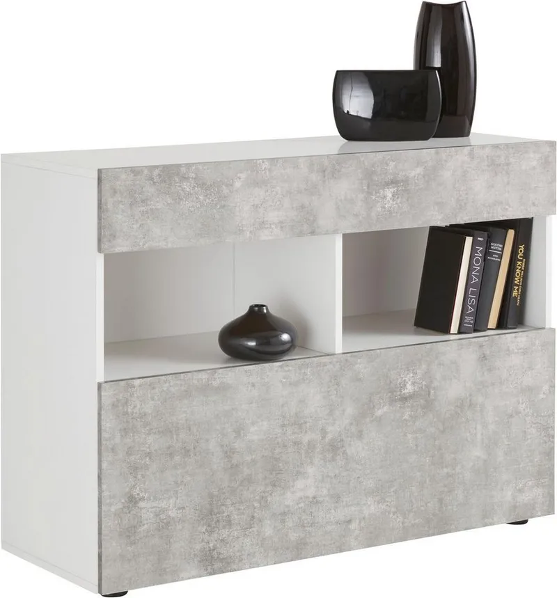 OTTO home Sideboard Sorano, Breite 111 cm, Grau, – Produktbild 2 von 5