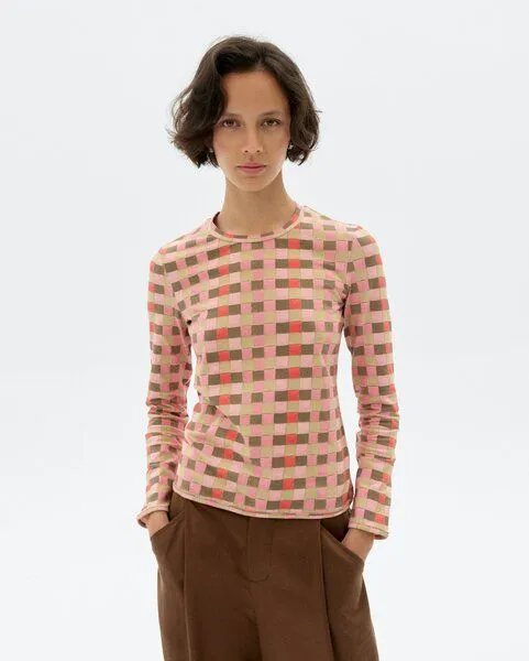 thinking mu thinking mu Brisa Longsleeve mit geometrischem Muster – Produktbild 1 von 4