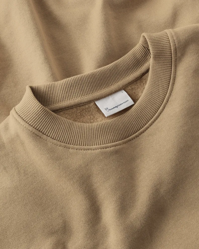KnowledgeCotton Apparel KnowledgeCotton Apparel Herren vegan Sweatshirt Relaxed Rundhals Kelp Meliert, Braun, – Produktbild 2 von 2
