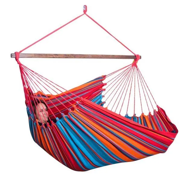 MacaMex MacaMex Cayo Gigante XL Hängesessel aus langfasriger Baumwolle, Sunset (orange), – Produktbild 1 von 3