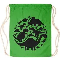 HANDGEDRUCKT HANDGEDRUCKT Schul-Turnbeutel "Dinos" – Produktbild 1 von 1