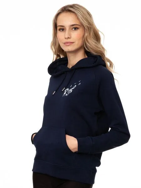 FellHerz FellHerz Damen Hoodie Music Lover navy – Produktbild 4 von 5