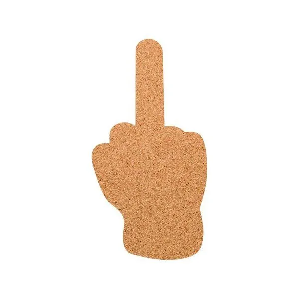Kork-Deko Kork-Deko Mittelfinger als Pinnwand aus Kork XXL ca. 80x50 cm – Produktbild 1 von 2