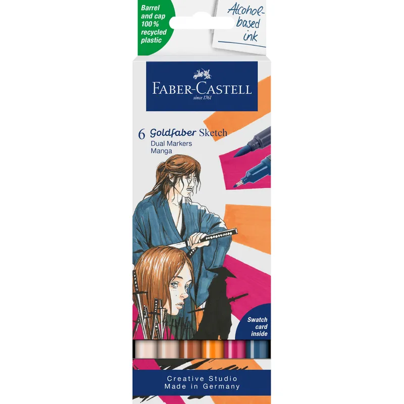 Faber-Castell Faber-Castell 6er-Etui Goldfaber Sketch Marker "Manga" – Produktbild 1 von 2