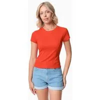 ORGANICATION ORGANICATION TILLDA | Rib T-Shirt aus TENCEL Modal und Bio-Baumwolle, Red hot, – Produktbild 1 von 1