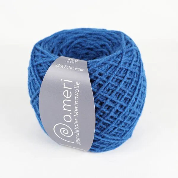 a.meri a.meri Merino-Strickgarn DOLLNSTEIN – 100% Schurwolle | Made in Bavaria, Reife wacholderbeere (blau), – Produktbild 1 von 4