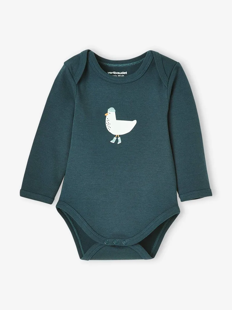 Vertbaudet 5er-Pack Baby Langarm-Bodys, Pack senfgelb, – Produktbild 4 von 4