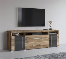 OTTO home Lowboard Roger,Breite 182 cm, stilvolle TV-Kommode, 2Türen 2 Schubladen, TV-Schrank mit viel Stauraum, TV-Board – Produktbild 1 von 1