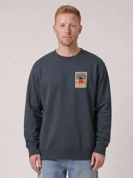 watapparel watapparel Sweatshirt Unisex Tarot The Chocolate, India ink grey, – Produktbild 2 von 2