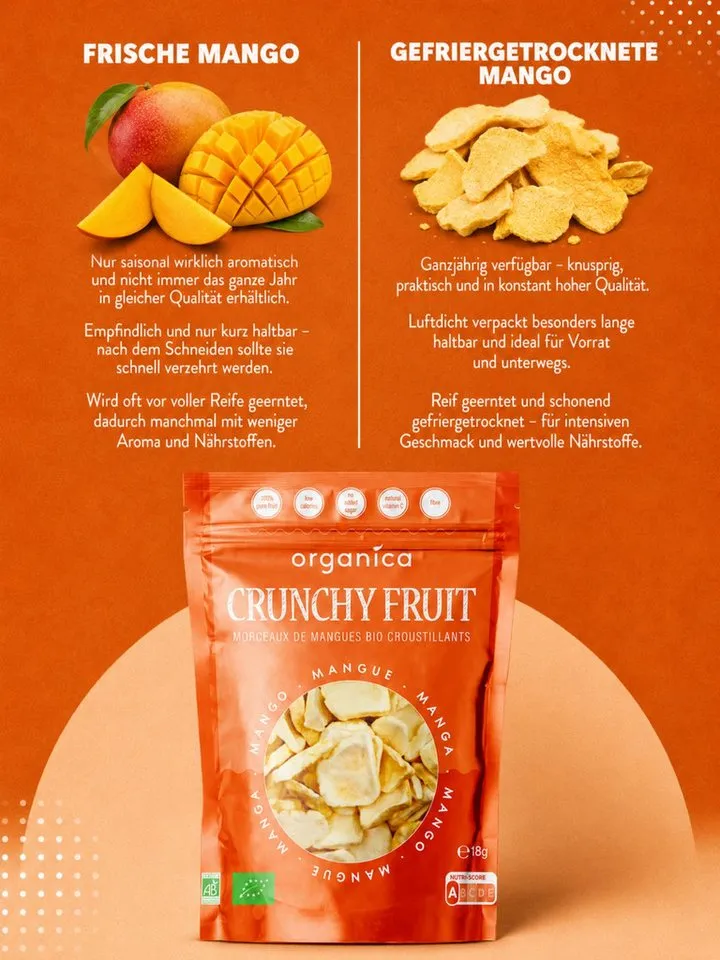 ORGANICA ORGANICA Gefriergetrocknete Bio-Mango – Produktbild 4 von 5