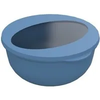 REuse REuse Salatbox take away Verpackung - Essensbehälter to go, 1,0 l, Behagliches blau / transparent, – Produktbild 1 von 1