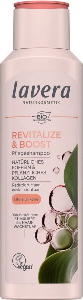 lavera lavera Shampoo "Revitalize & Boost" Koffeein & pflanzliches Kollagen, 250 ml – Produktbild 2 von 5
