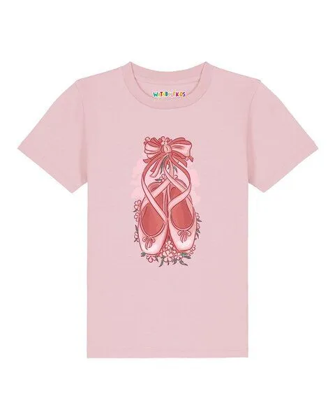 watabout.kids watabout.kids T-Shirt Kinder Ballettschuhe, Cotton pink, – Produktbild 1 von 2