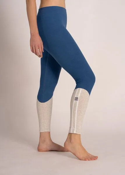 Bodyguard Bodyguard Upcycling Legging, Blaumelange/naturmelange, – Produktbild 1 von 5