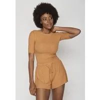GreenBomb GREENBOMB Basic Lane - Sportliches Longsleeve aus LENZING TENCEL Mix / Fair & Vegan, Braun (hazel), – Produktbild 1 von 1