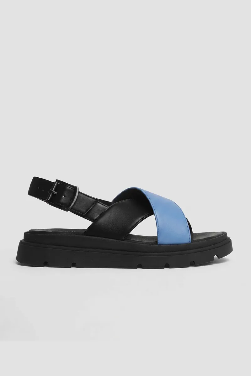 BOHEMA BOHEMA Damen vegan Sandalen Glare Babyblau/Schwarz, Hellblau, – Produktbild 2 von 2