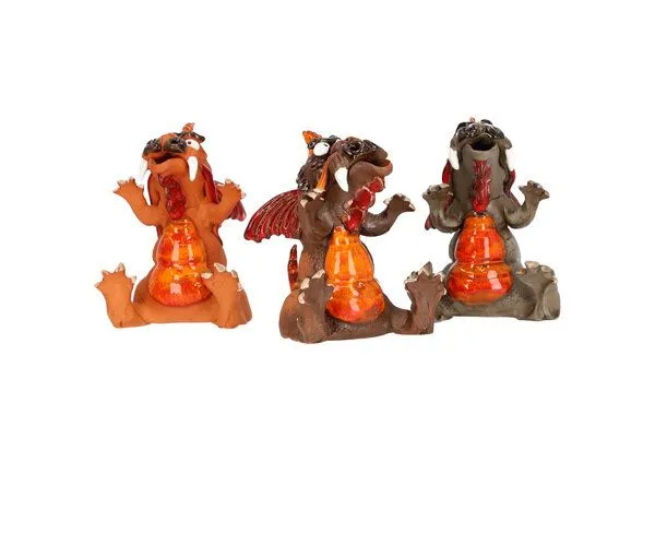 CERAMICdesign CERAMICdesign Räucherdrachen aus Keramik, Grau, – Produktbild 2 von 2